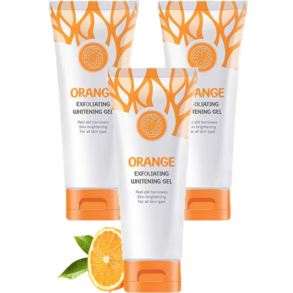 Orange Exfoliating Gel Scrub 50g 3pcs Gentle Face and Body Formula for Smooth Skin