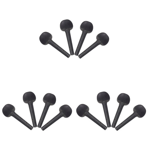 12Pcs Ebony Wood Black Violin Tuning Pegs Smooth Durable Replacement 1