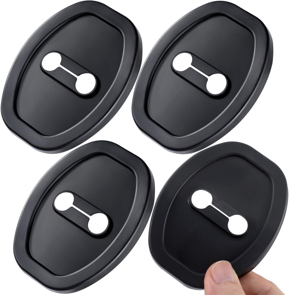 4Pcs Car Door Latch Cover, Universal Silicone Lock Protector, Weatherproof Noise Reduction Guard 9070919803642