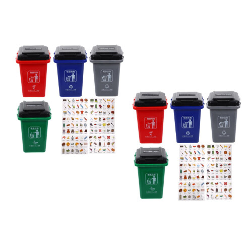 2 Sets Garbage Classification Toy Puzzle Trash Can Cognitive Game 2