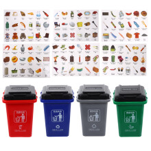 2 Sets Garbage Classification Toy Puzzle Trash Can Cognitive Game