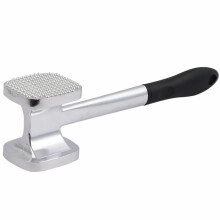 2Pcs Kitchen Steak Hammer Silver Meat Tenderizer Mallet