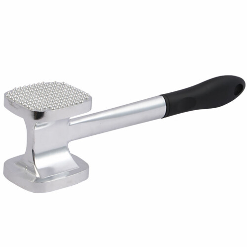 2Pcs Kitchen Steak Hammer Silver Meat Tenderizer Mallet