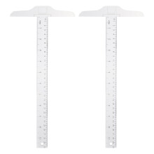 8 Pcs Supplies Double Plastic Measuring Tool White Student