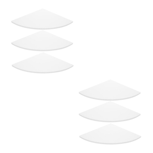 6Pcs White Small Floating Corner Shelves Wall Storage Organizer 1