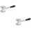 2Pcs Kitchen Steak Hammer Silver Meat Tenderizer Mallet 6