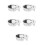 5Pcs Strong Silver Recliner Release Pull Handles for Sofa and Chair 6