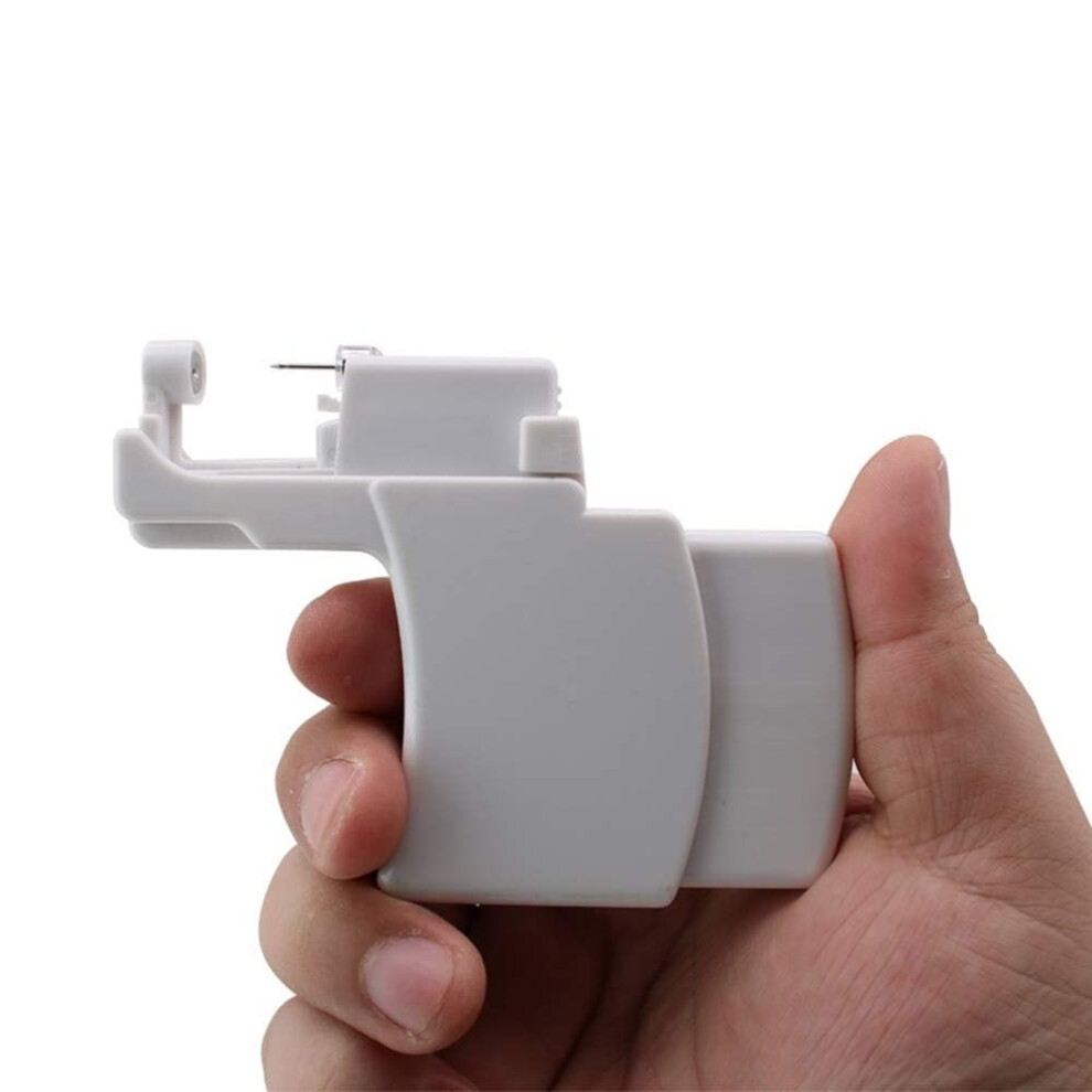 Ear Piercing Kit with Reusable Gun and Precision Booster Attachment for Home Use, Silver 3mm