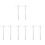 8 Pcs Supplies Double Plastic Measuring Tool White Student 2