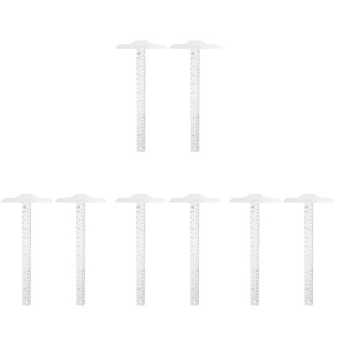 8 Pcs Supplies Double Plastic Measuring Tool White Student 1