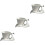 3Sets Smooth White Ceramic Coffee and Tea Cup with Saucer Set 6
