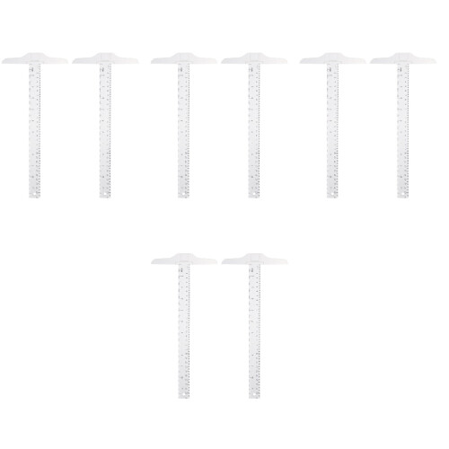 8 Pcs Supplies Double Plastic Measuring Tool White Student 2