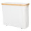 2Pcs Beige Bamboo Laundry Hamper with Lid Small Trash Can Bathroom Bin 2