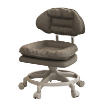 Rolling Stool with 360 Swivel, ShockAbsorbing Wheels and Waterproof Cushion for Garage and Kitchen (Gray2)