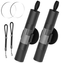 2 Pack Car Emergency Escape Tool with Window Breaker and Seatbelt Cutter, Tungsten Steel, Black
