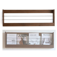 Wall Mounted Wooden Magazine Rack with MultiLevel Display for Office and Exhibitions