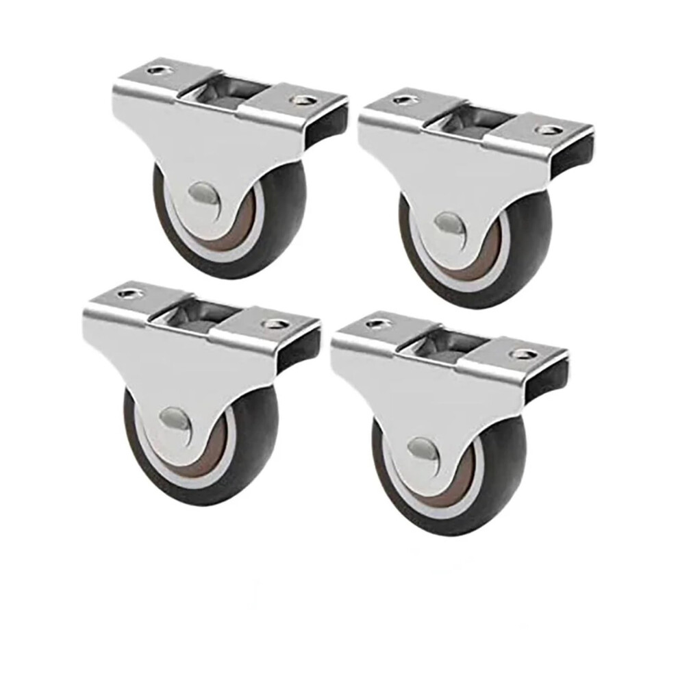 25Mm Rubber Office Chair Caster Wheels Set Of 4, Heavy Duty Furniture Casters For Hardwood Floors 9099447377456