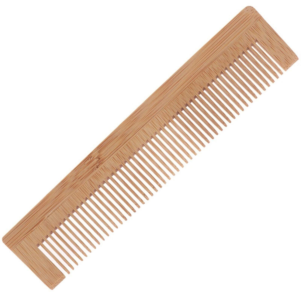 Bamboo Hair Brush and Wooden Detangling Comb Set for Styling, Cutting and Tangle Shine