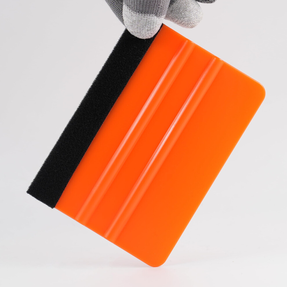 2Pack Vinyl Wrap Felt Edge Squeegee Tool For Bubble Film And Window Tint With Replacement Pads Orange 9070919804670
