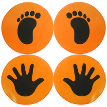 2Paires Accessoires De Football PVC Orange Pour Exercices Agilité