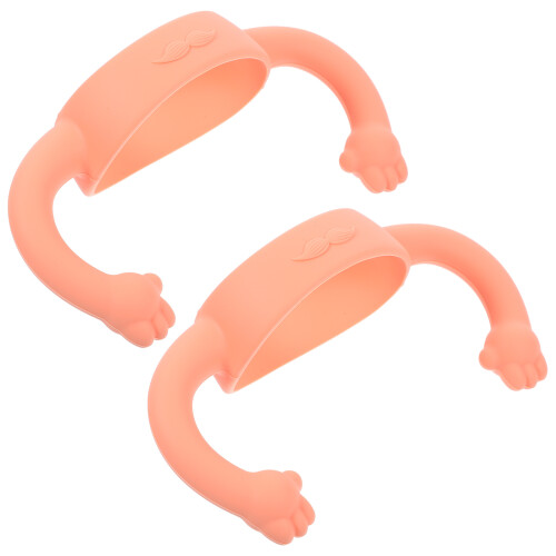 6Pièces Poignées En Silicone Pour Bébé Rose 1