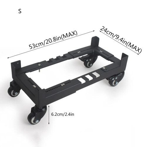 Adjustable CPU Stand with Wheels, Metal Computer Tower Holder for Desk, Improved Airflow Design, Small Size 1