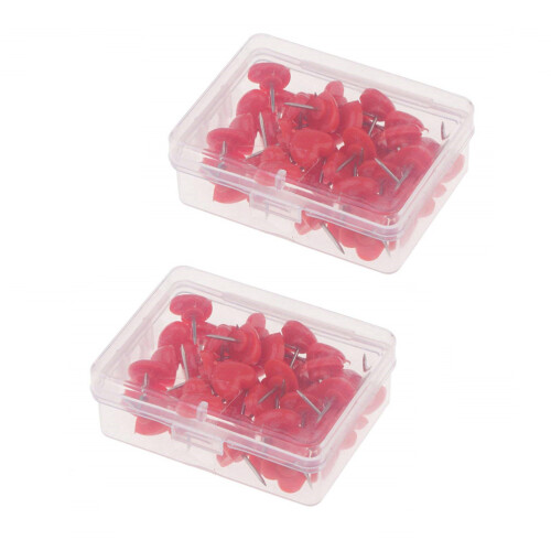 100Pièces Épingles Push Rouge Pour Affichage Et Organisation