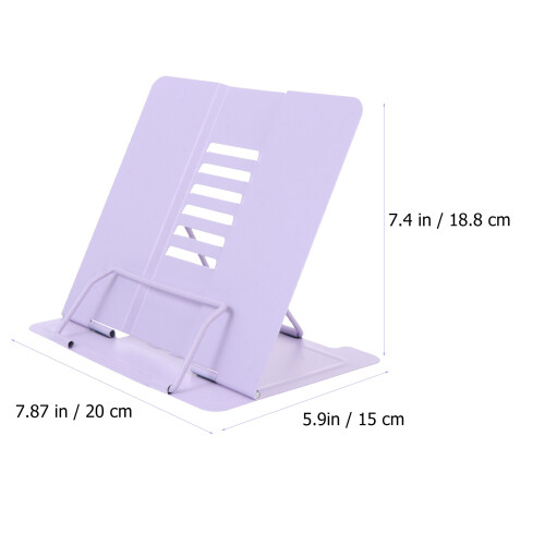 1Pièces Support De Lecture Violet En Métal Robuste Pour Étudiants 2