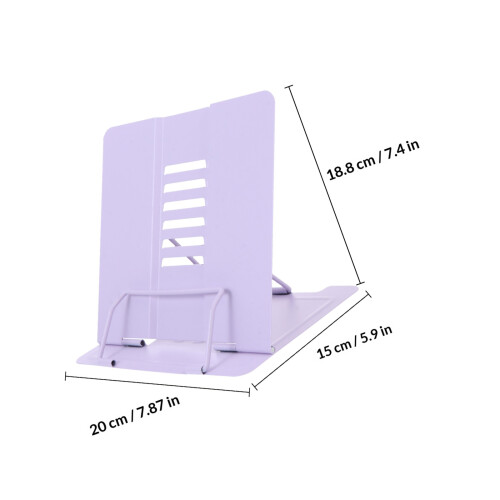 1Pièces Support De Lecture Violet En Métal Robuste Pour Étudiants 1