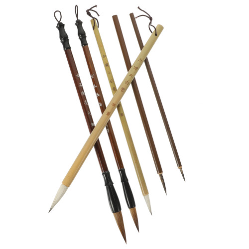 24Pièces Pinceaux Bois Nylon Pour Couleurs 1