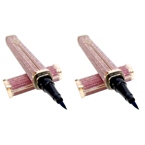 2Pièces Crayon Eyeliner Rose, Durable, Application Stable 1