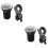 2Pièces Accessoire Bouton ABS Noir Silicone Étanche Durable 8