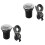 2Pièces Accessoire Bouton ABS Noir Silicone Étanche Durable 5