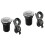 2Pièces Accessoire Bouton ABS Noir Silicone Étanche Durable 6