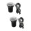 2Pièces Accessoire Bouton ABS Noir Silicone Étanche Durable 9