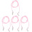 8Pièces Lanière Mitaines Nylon Rose Portable Anti-Perte 1