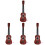 4Pièces Jouets Enfants ABS Marron Instruments Pour Débutants 8