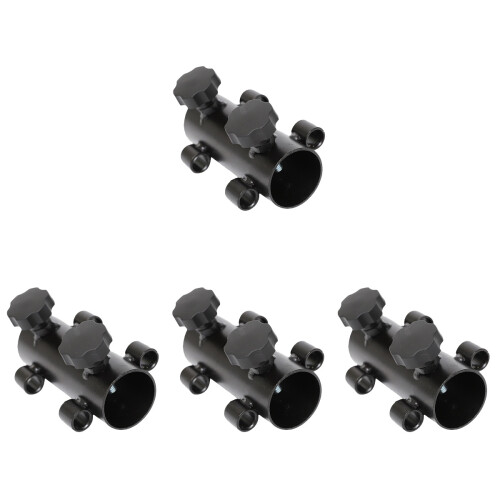 4Pièces Support Parasol Noir En Fer Pour Camping Jardin 1