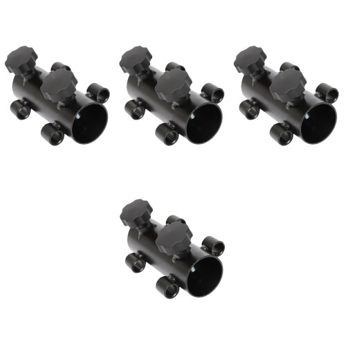 4Pièces Support Parasol Noir En Fer Pour Camping Jardin 2