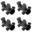 4Pièces Support Parasol Noir En Fer Pour Camping Jardin 5