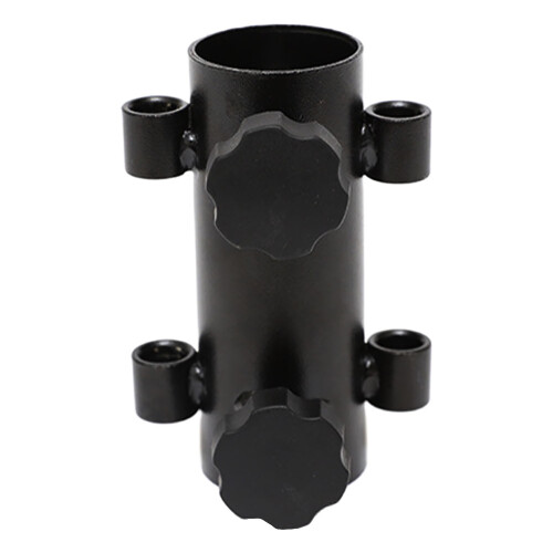 4Pièces Support Parasol Noir En Fer Pour Camping Jardin