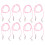 8Pièces Lanière Mitaines Nylon Rose Portable Anti-Perte 4