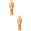 2Pièces Sifflets Bois Pour Bébé, Instrument Musical Khaki 9