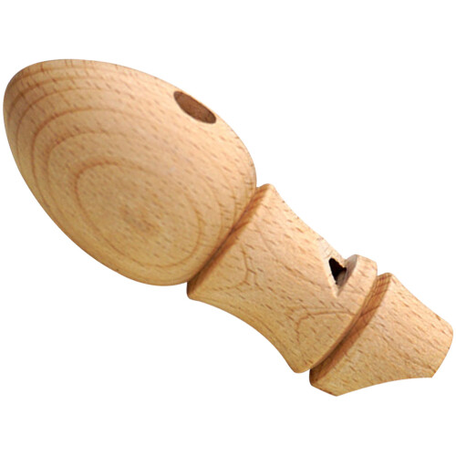 2Pièces Sifflets Bois Pour Bébé, Instrument Musical Khaki 2