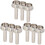 9Pièces Accessoires Trompette Piston Tige Antirouille Argent Compacte 2