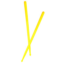 4Paires Baguettes Jaunes Nylon Longues Pour Batterie Et Percussion