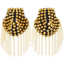 3Pièces Épaulettes Dorées Avec Pompon Style Militaire Femme