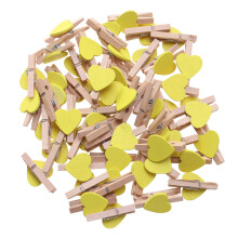 100Pièces Love Clips Mini En Bois Pour Photos Décoration