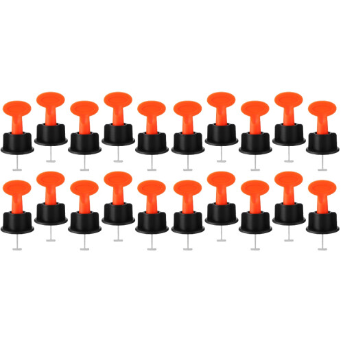 102Pièces Kit De Pose De Carrelage Réutilisable Noir Orange Pour Sols 1