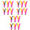 18Pièces Shuttlecocks De Jianzi Plumes Couleurs Assorties 3
